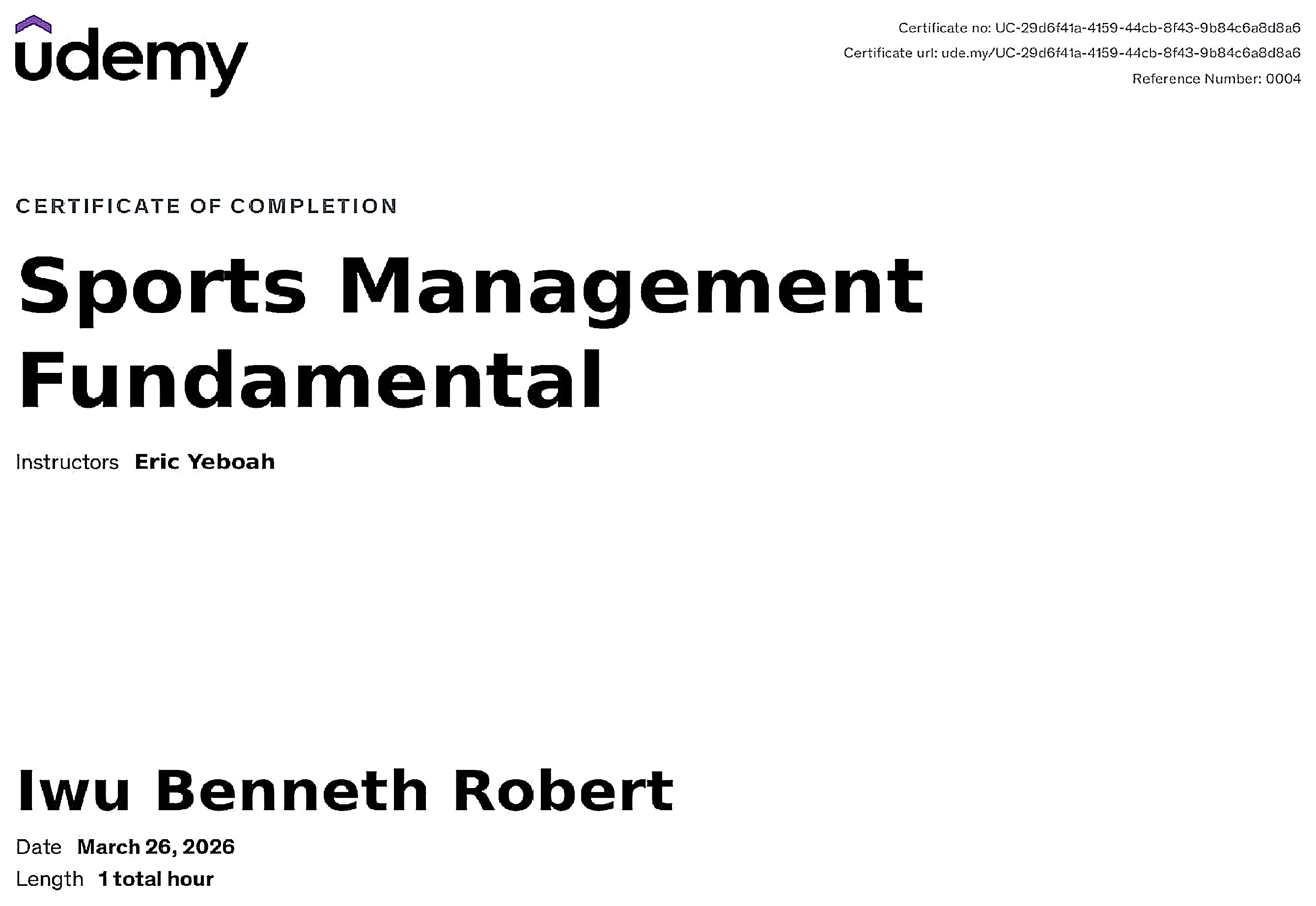Sports Management Fundamental