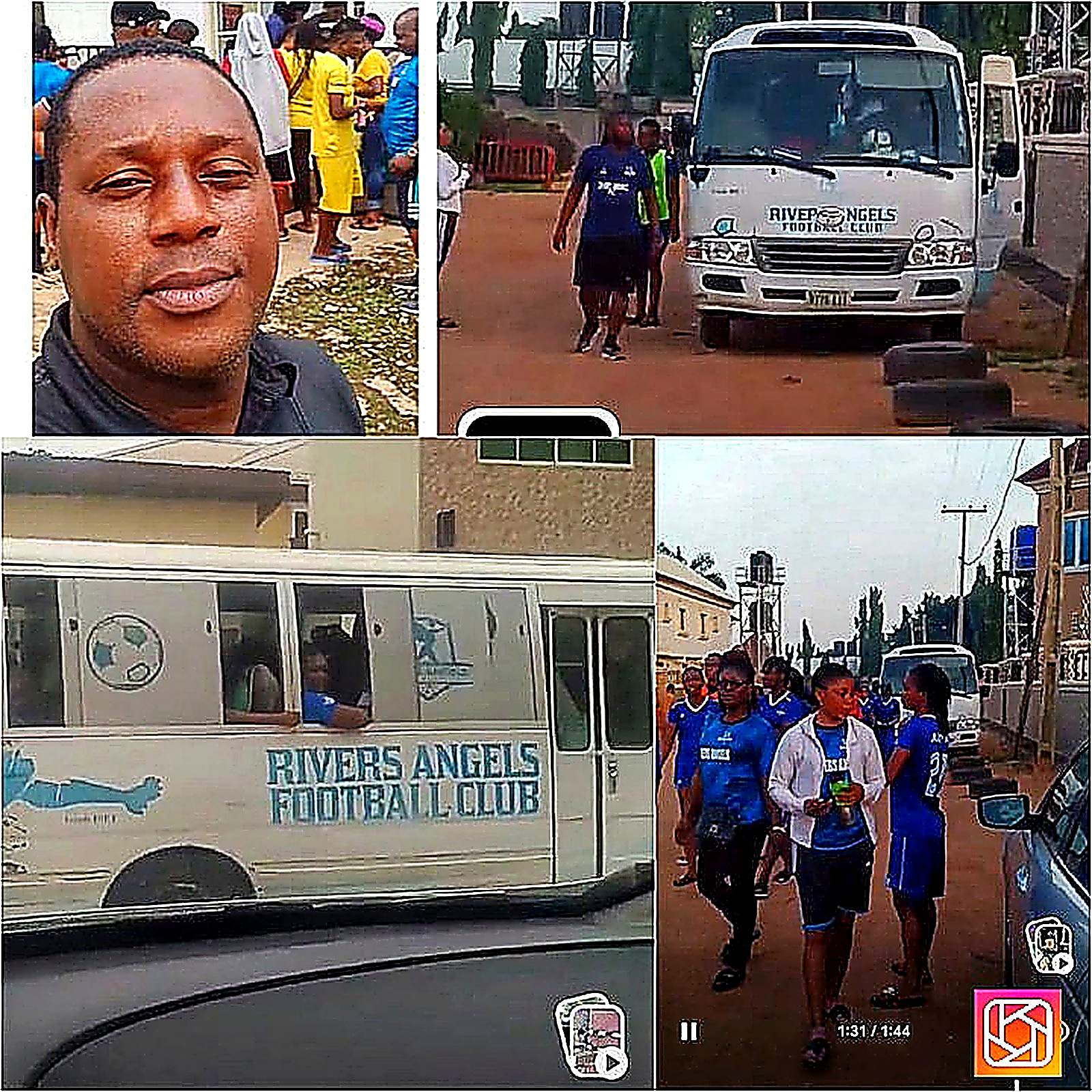 Rivers Angels Football Club team bus